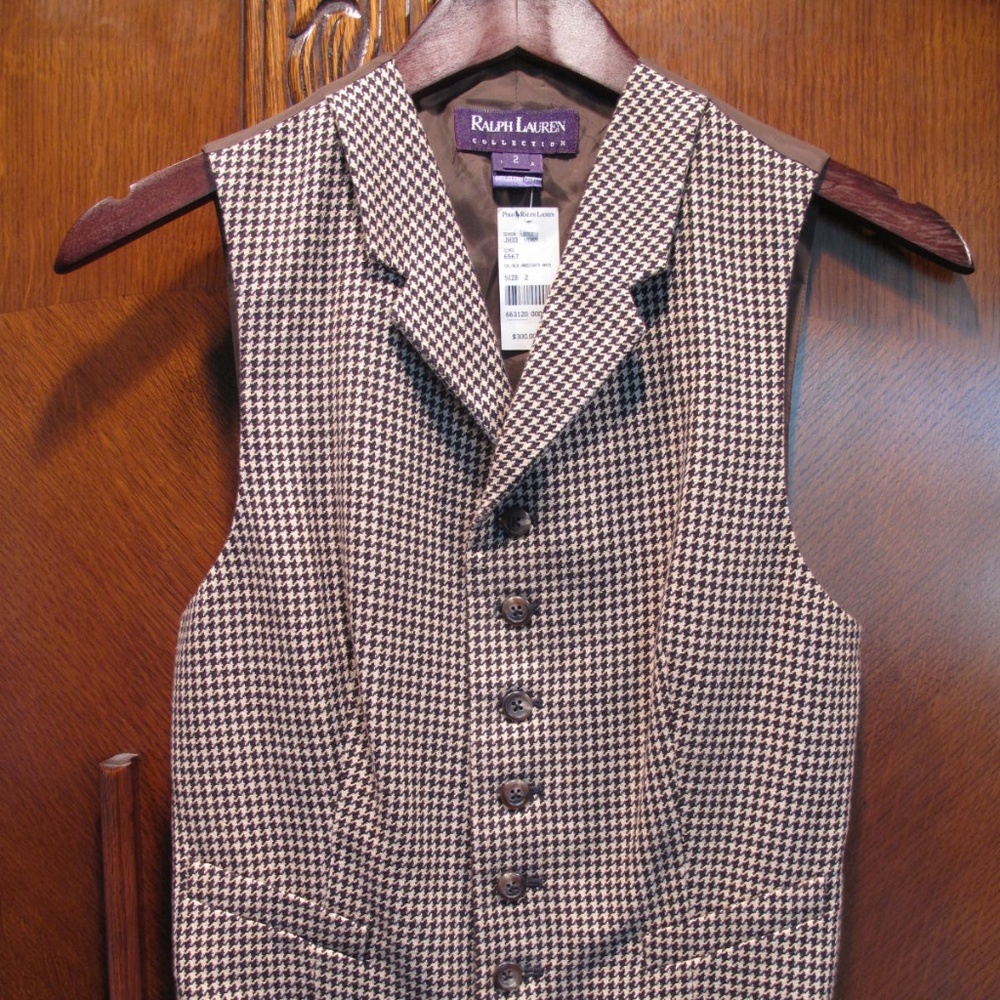 Ralph Lauren Purple Label Houndstooth Vest